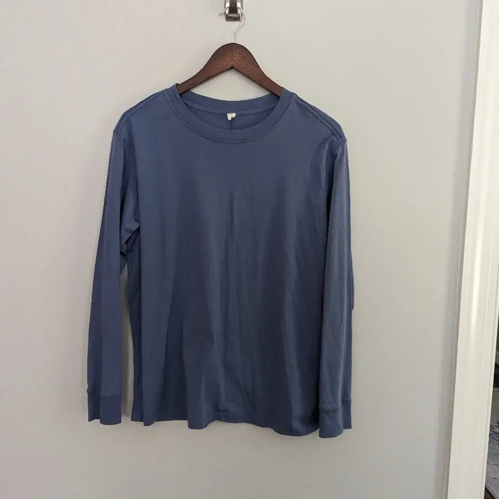 Women's Lululemon Top 6 Cornflower Blue Long Sleeve Tshirt Blouse Workout - Picture 2 of 6